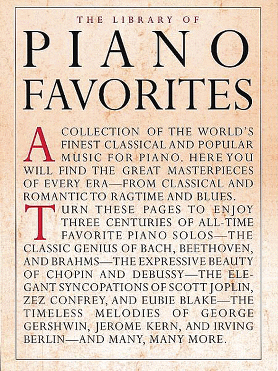 Library of Piano Favorites