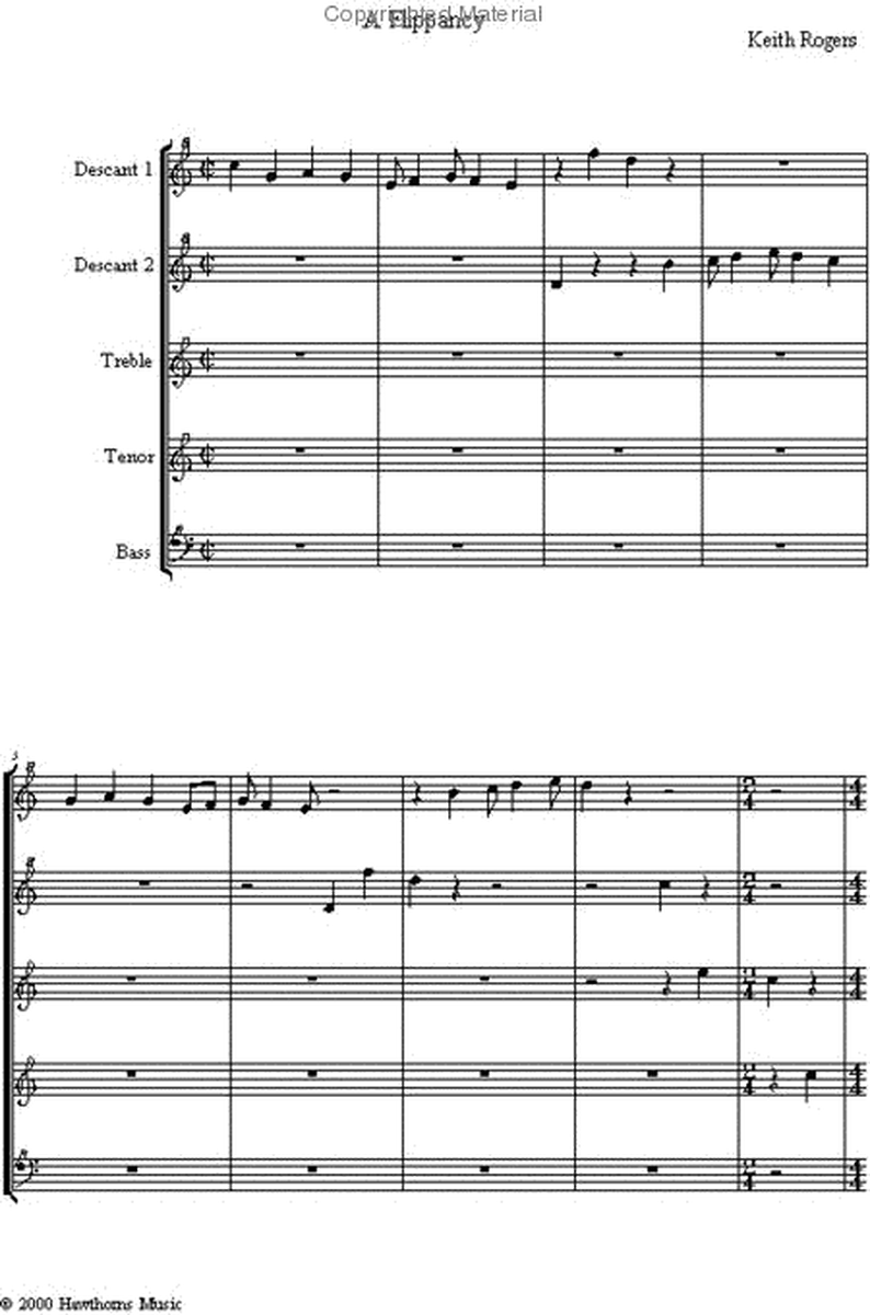 A Flippancy (a fun encore for a good consort) - Score and parts image number null