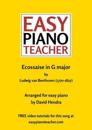 Book cover for Ecossaise in G major (EASY PIANO with FREE video tutorials)