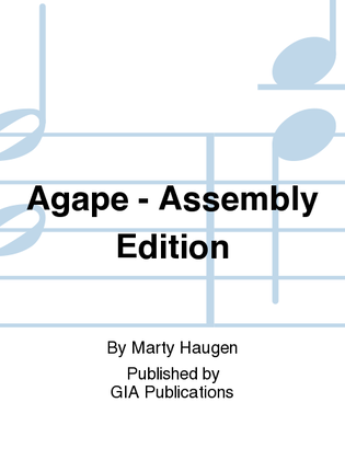 Book cover for Agape - Assembly Edition