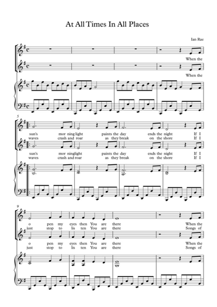 At All Times in All Places Voice - Digital Sheet Music