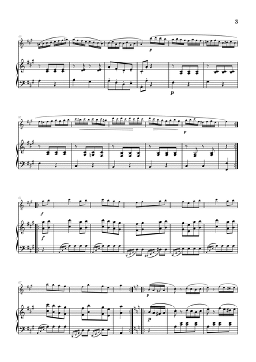 Rondo Alla Turca (Turkish March) • flute sheet music with piano accompaniment image number null