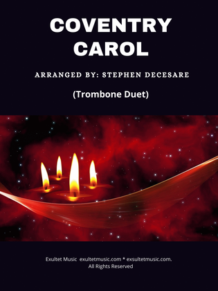 Book cover for Coventry Carol (Trombone Duet)