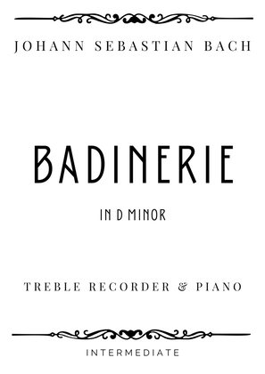 Book cover for J.S. Bach - Badinerie (from orchestral suite) in D Minor - Intermediate