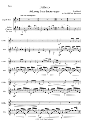 Bailero for cor anglais & guitar (capo on 3)