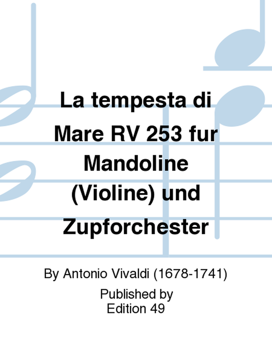 La tempesta di Mare RV 253 fur Mandoline (Violine) und Zupforchester