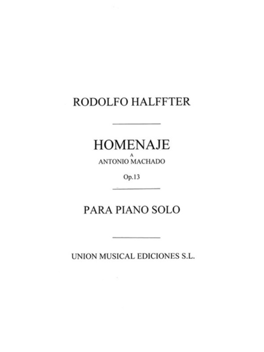 Halffter Homenaje A Machado Op.13 Piano
