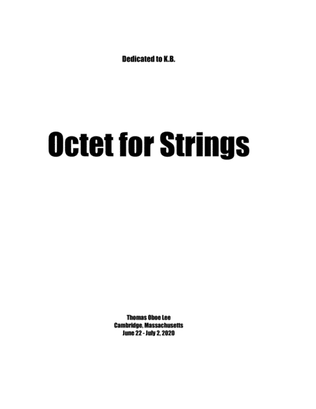 Book cover for Octet for Strings (2020)