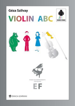 Book cover for Colourstrings Violin ABC, Piano Accompaniments for Book E & F
