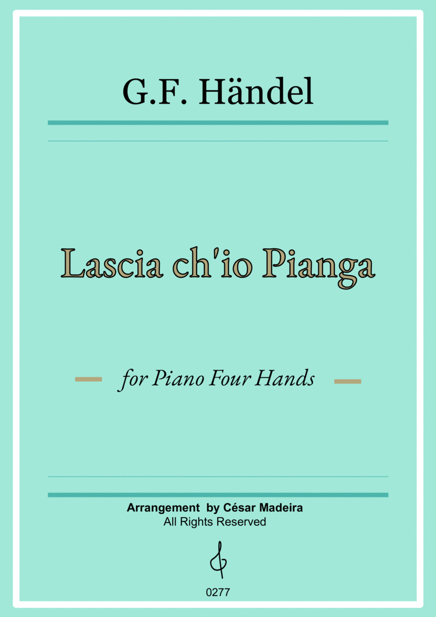Lascia Ch'io Pianga - Piano Four Hands (Full Score) image number null