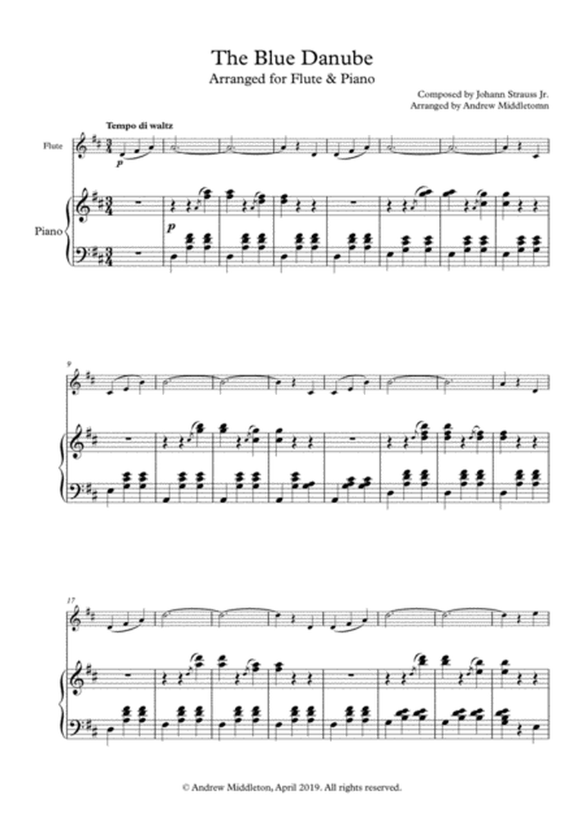 The Blue Danube arranged for Flute and Piano image number null