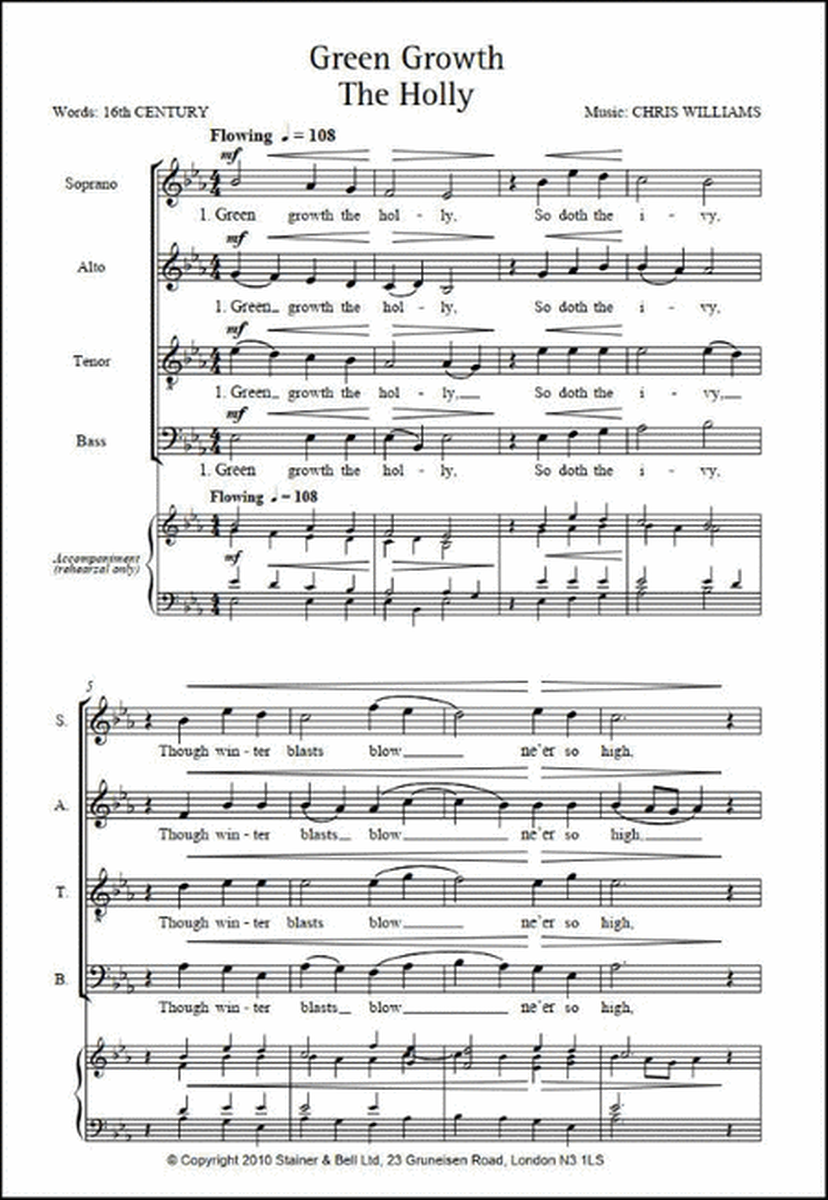 Green Growth the Holly (SATB)