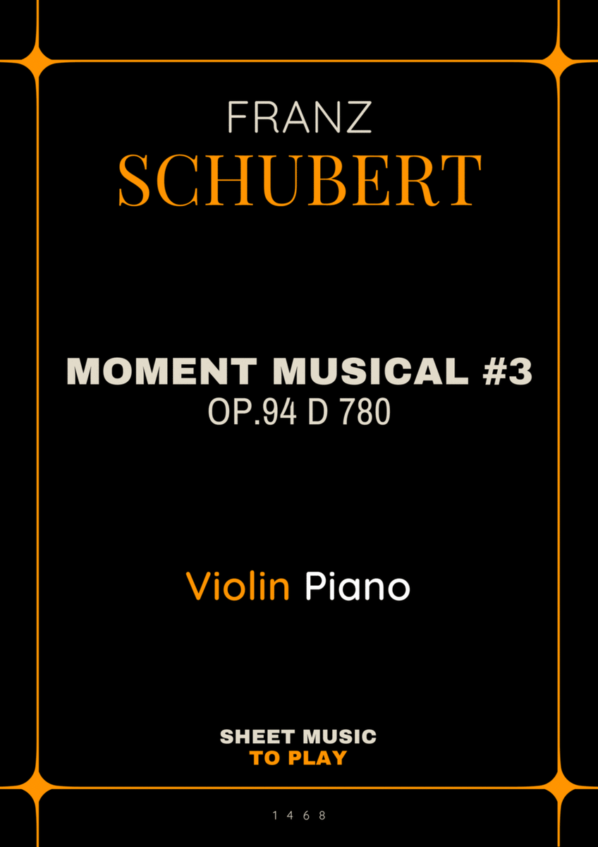 Moment Musical No.3, Op.94 - Violin and Piano image number null