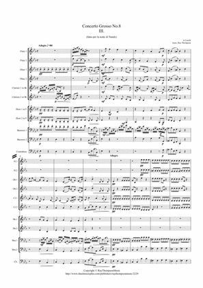 Corelli: Concerto Grosso Op.6 No.8 (Christmas Concerto) Mvt.III (Adagio/Allegro/Adagio) - symphonic