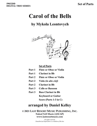 Carol of the Bells for String Trio (or Wind Trio or Mixed Trio) Music for Three