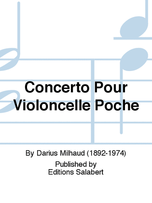 Book cover for Concerto Pour Violoncelle Poche