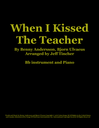 When I Kissed The Teacher