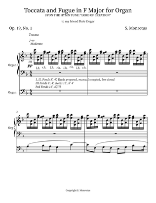 Toccata and Fugue in F Major for Organ