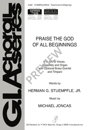 Book cover for Praise the God of All Beginnings