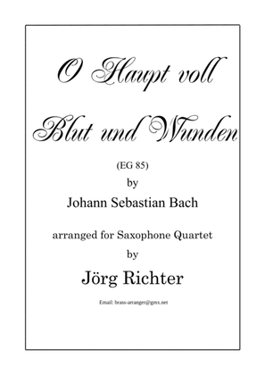 Book cover for O Haupt voll Blut und Wunden (EG 85) für Saxophon Quartett