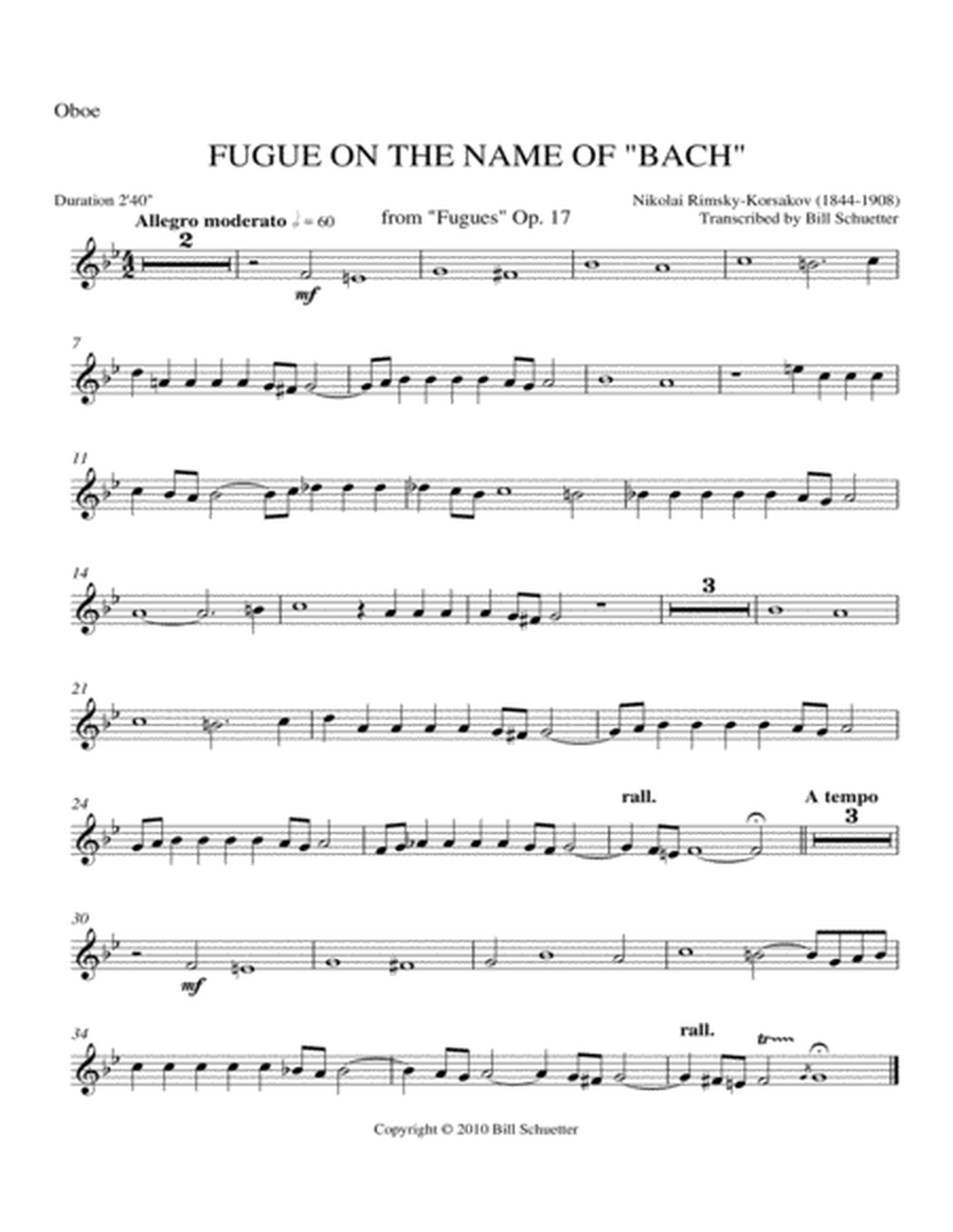 Fugue on the Name of Bach, Op. 17 image number null