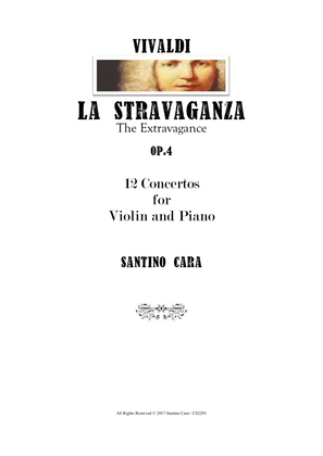 Book cover for Vivaldi - La Stravaganza Op.4 - 12 Concertos for Violin and Piano