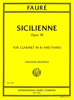 Book cover for Sicilienne, Opus 78