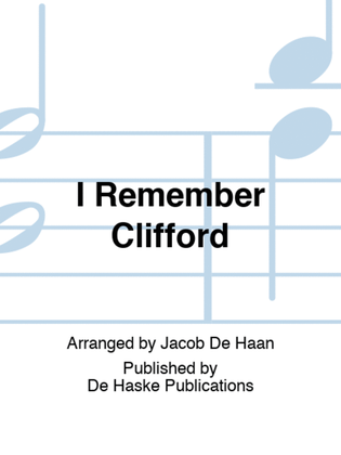 Book cover for I Remember Clifford