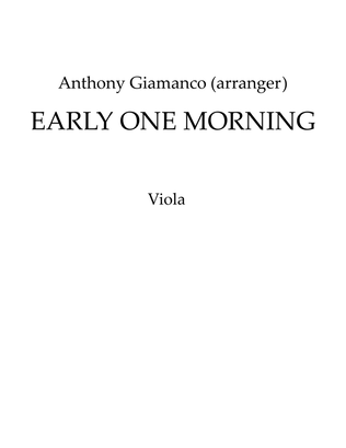 Book cover for EARLY ONE MORNING - Full Orchestra (Viola)