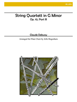 Book cover for String Quartet in G minor, Op. 10, part III for Flute Choir