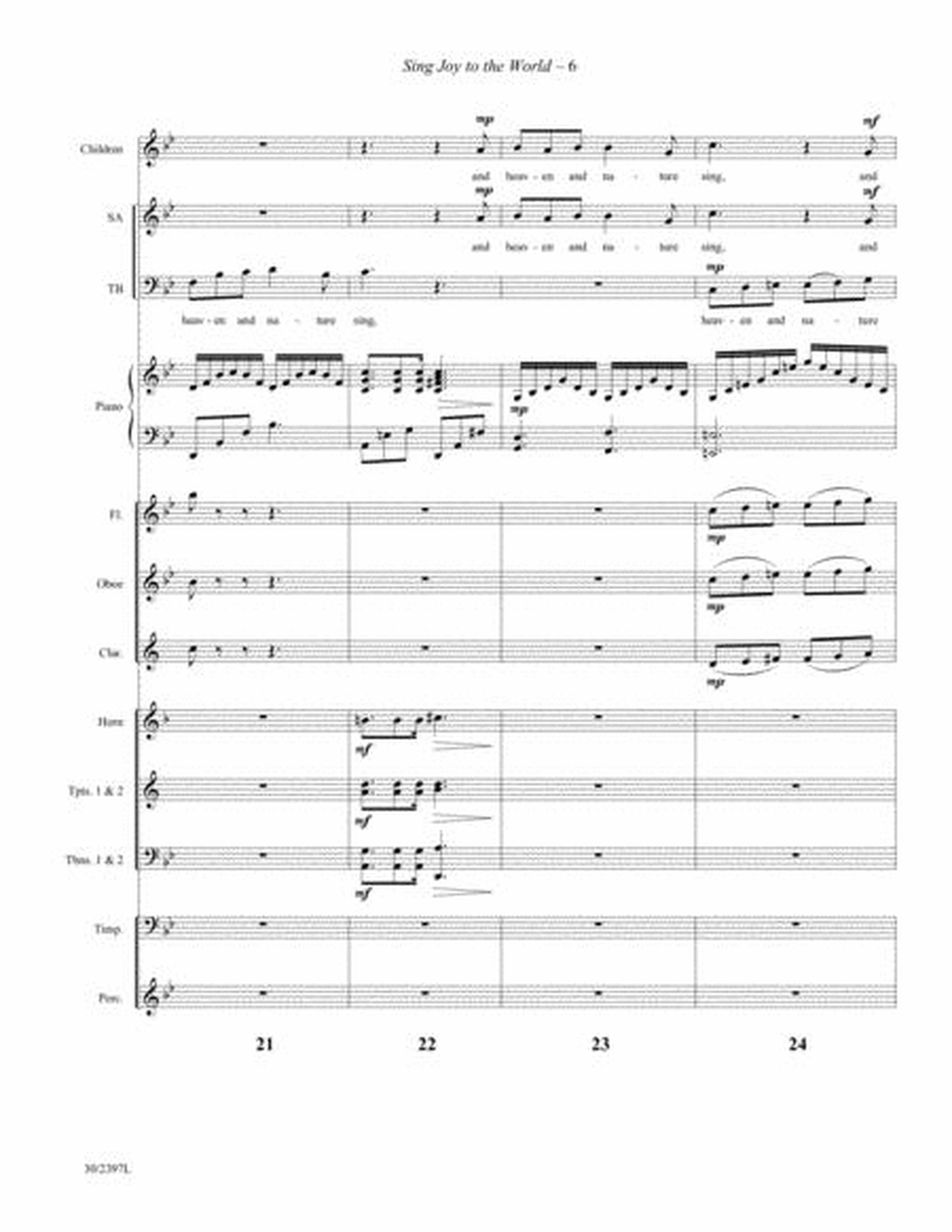 Sing Joy to the World - Instrumental Ensemble Score and Parts