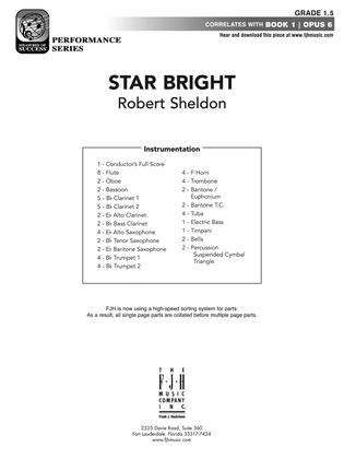 Book cover for Star Bright: Score