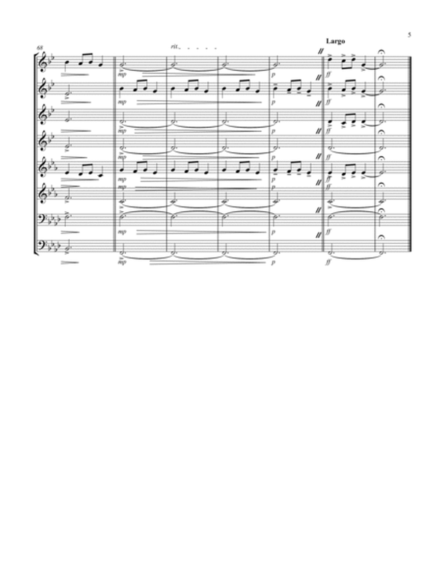 Carol of the Bells (F min) (Brass Octet - 4 Trp, 2 Hrn, 1 Trb, 1 Tuba) image number null
