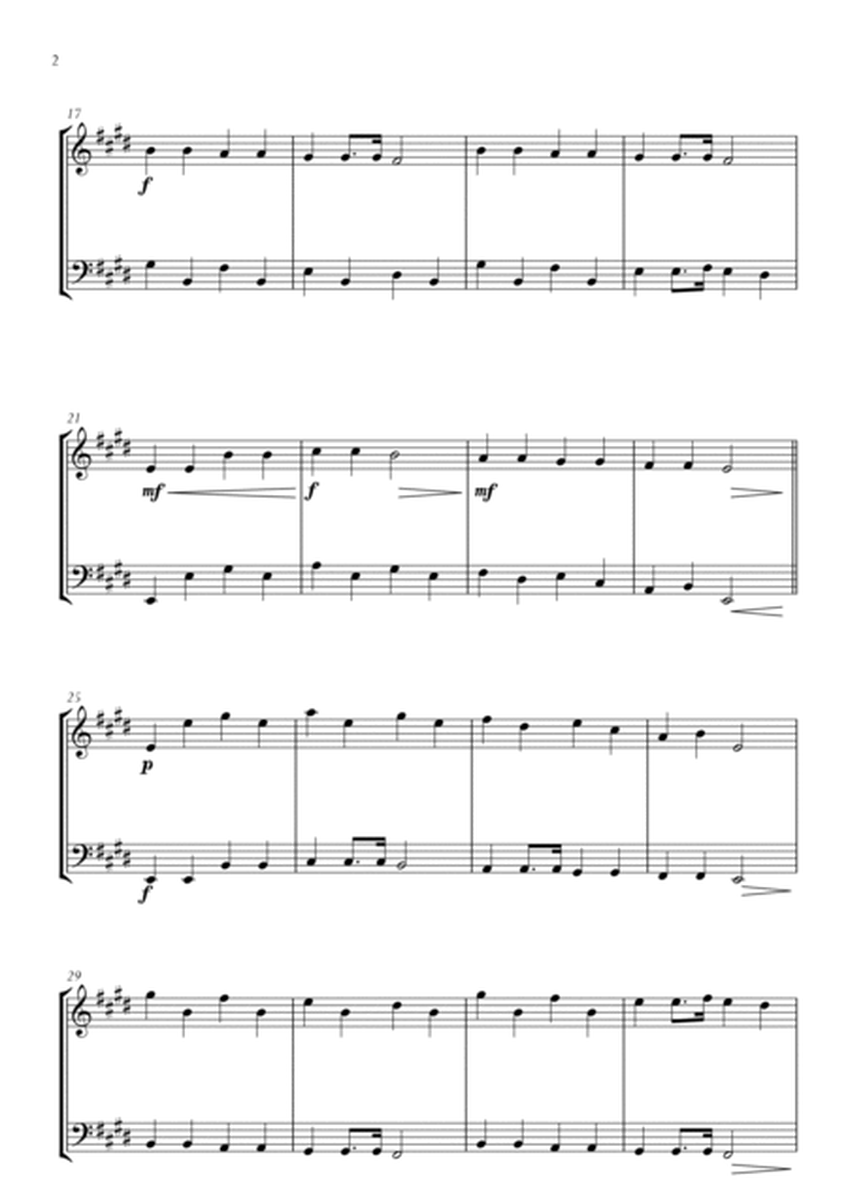 Twinkle Twinkle Little Star in E Major for Violin and Cello Duo. Easy version. image number null