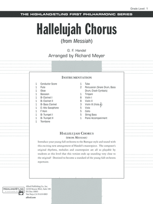 Book cover for Hallelujah Chorus from Messiah: Score