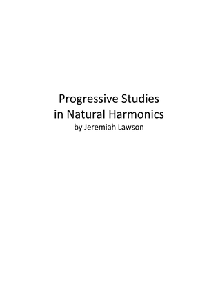Book cover for Progressive Studies in Natural Harmonics