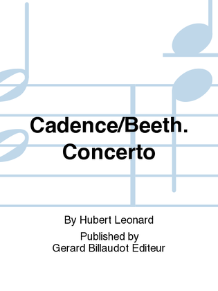 Book cover for Cadence/Beeth. Concerto