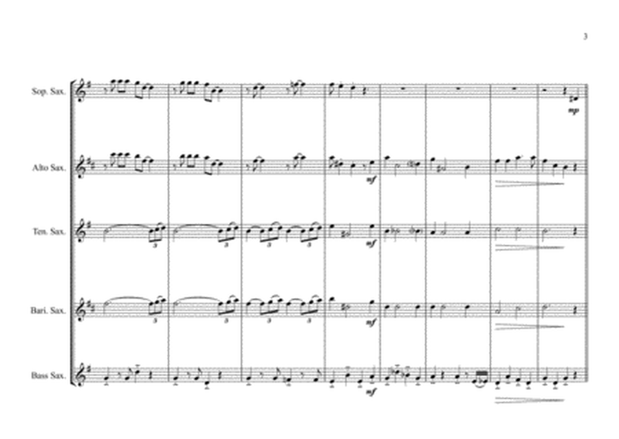 Moonlight Serenade for Saxophone Quintet image number null