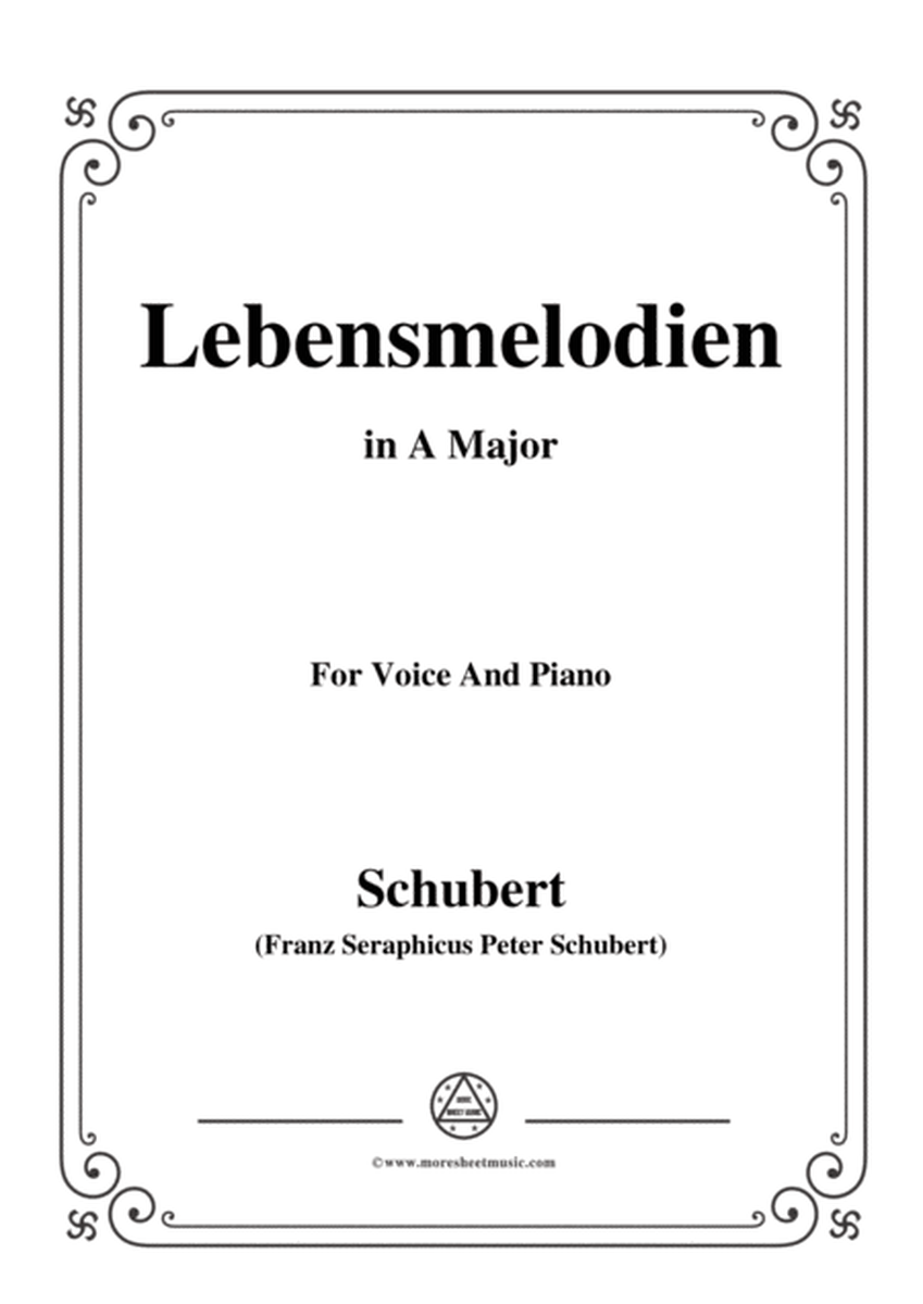 Schubert-Lebensmelodien in A Major,for voice and piano image number null