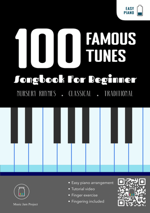 Book cover for 100 Famous Tunes For Beginner