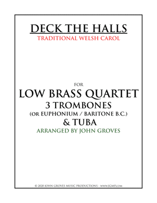 Book cover for Deck The Halls - 3 Trombone & Tuba (Low Brass Quartet)