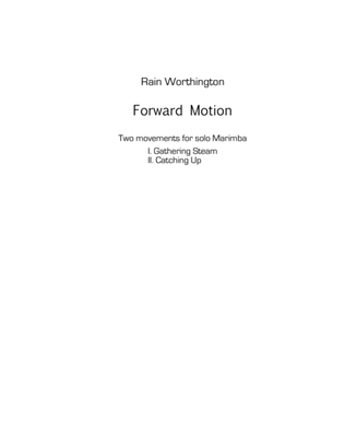 Book cover for Forward Motion – for solo marimba