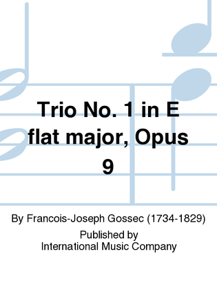 Book cover for Trio No. 1 In E Flat Major, Opus 9