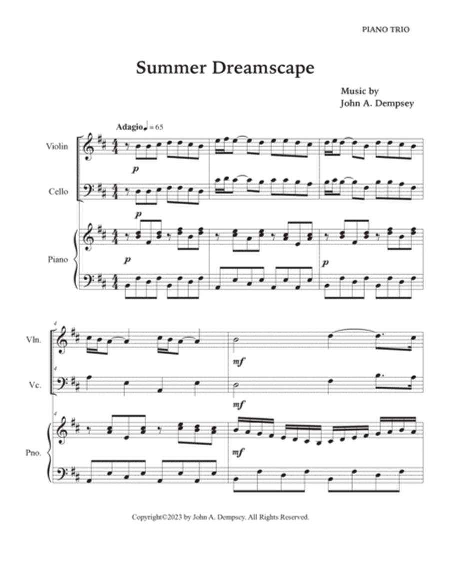 Summer Dreamscape (Piano Trio): Violin, Cello and Piano image number null