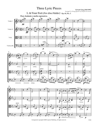 Three Lyric Pieces by Grieg