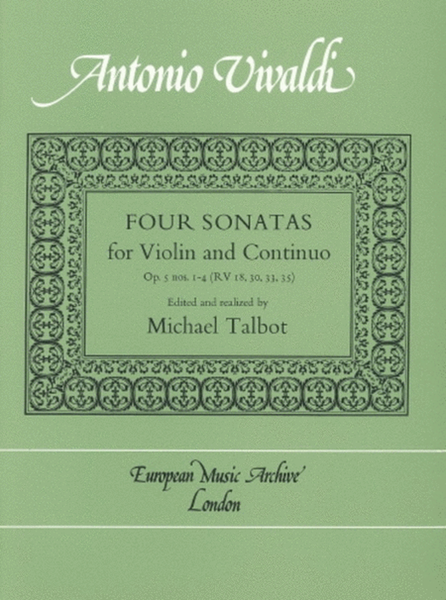 Four Sonatas For Violin And Continuo