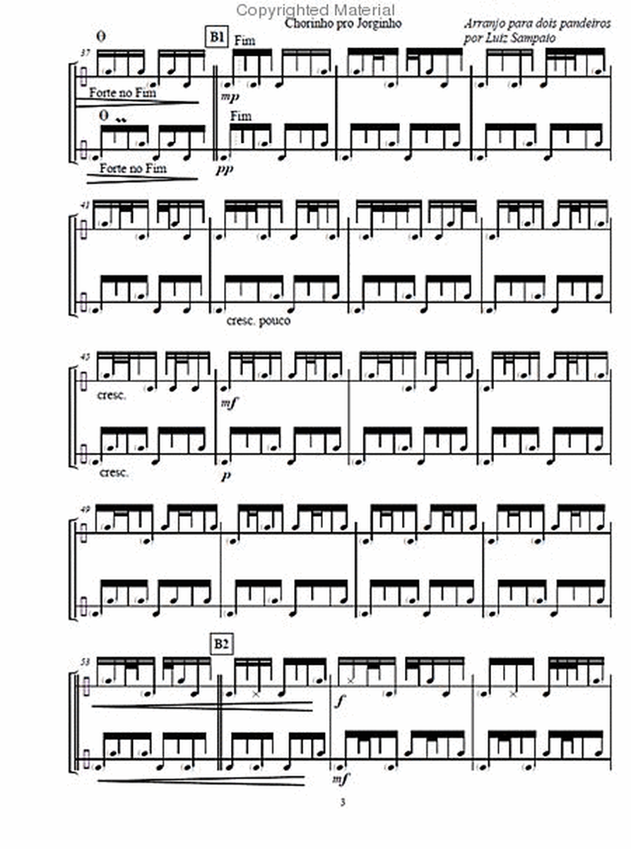 Etudes and Pieces for Brazilian Pandeiro: 6 Compositions for 1 - 4 players