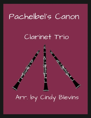 Book cover for Pachelbel's Canon, for Clarinet Trio