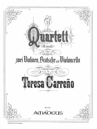 Book cover for String Quartet B minor