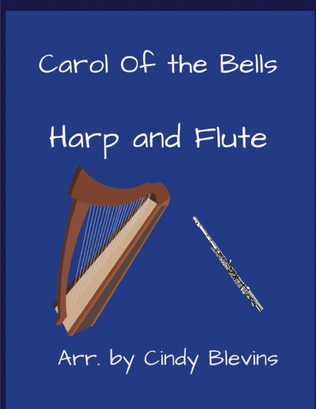 Book cover for Carol of the Bells, for Harp and Flute